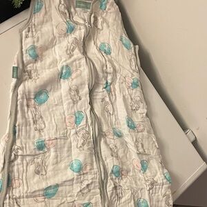 Molis & co White Sleep Sack with Animal Pink Blue Balloon Print XL